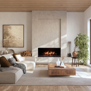 Minimalist,living,room,interior,with,modern,fireplace.,interior,mockup,,3d